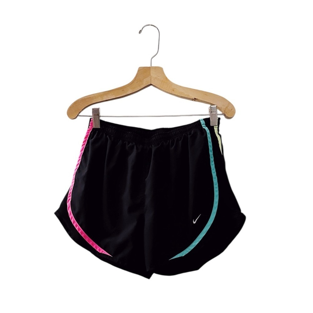 Nike Dri Fit Shorts Neon Stripe Black Athletic Wear